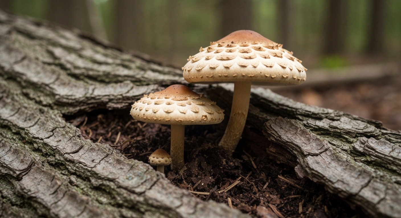 Fungus on tree stump identification — turkey tail and bracket fungi on decaying wood