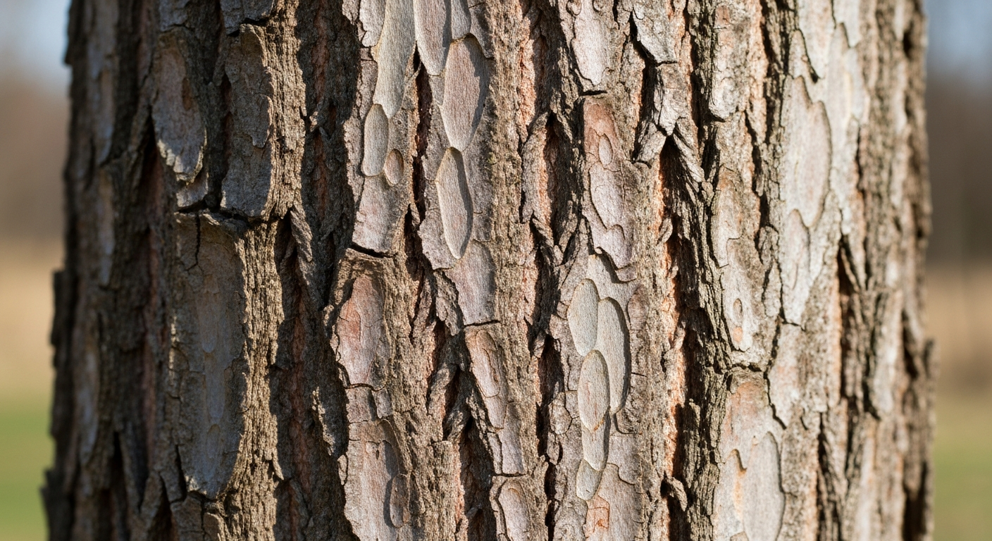 Hickory tree identification — shaggy bark and compound leaves on a shagbark hickory