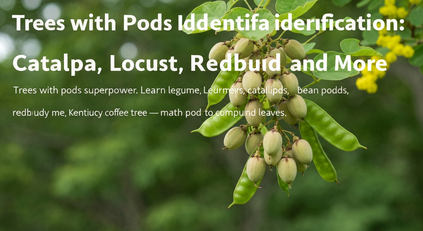 Trees with pods identification — long catalpa bean pods hanging from branches